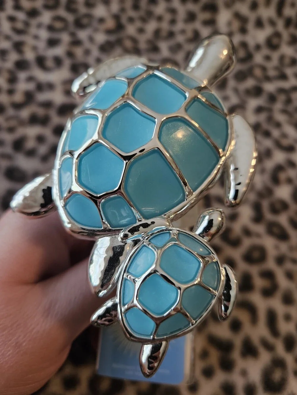 Bath & Body Works Blue Silver Turtles Light Up 24/7 Wallflowers Bulb Holder NWT